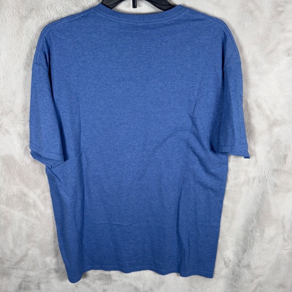 Lincoln Outfitters Mens Shirt I Love My Wife Beer Funny Size L Blue Cotton - Picture 5 of 5